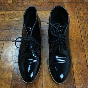 Gorgeous patent leather "style" Oxford booties, 41/9.5/10